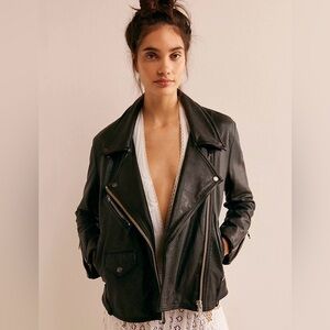 Free People We The Free Jealousy Leather Moto Jacket